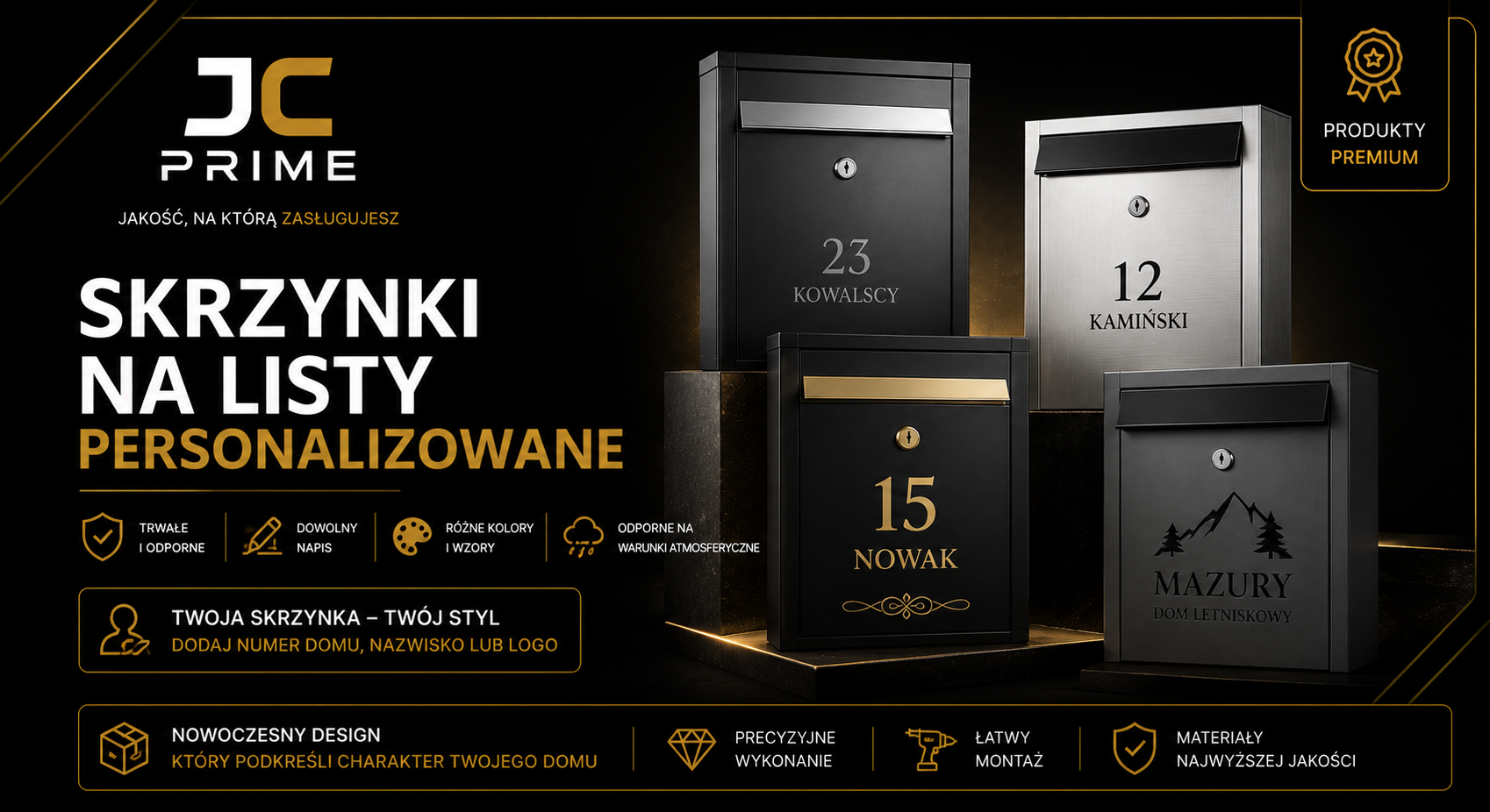 Personalizowane skrzynki na isty